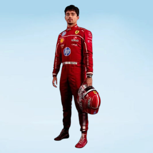 2025 Charles Leclerc Scuderia Ferrari HP F1 Team Replica Racing Suit
