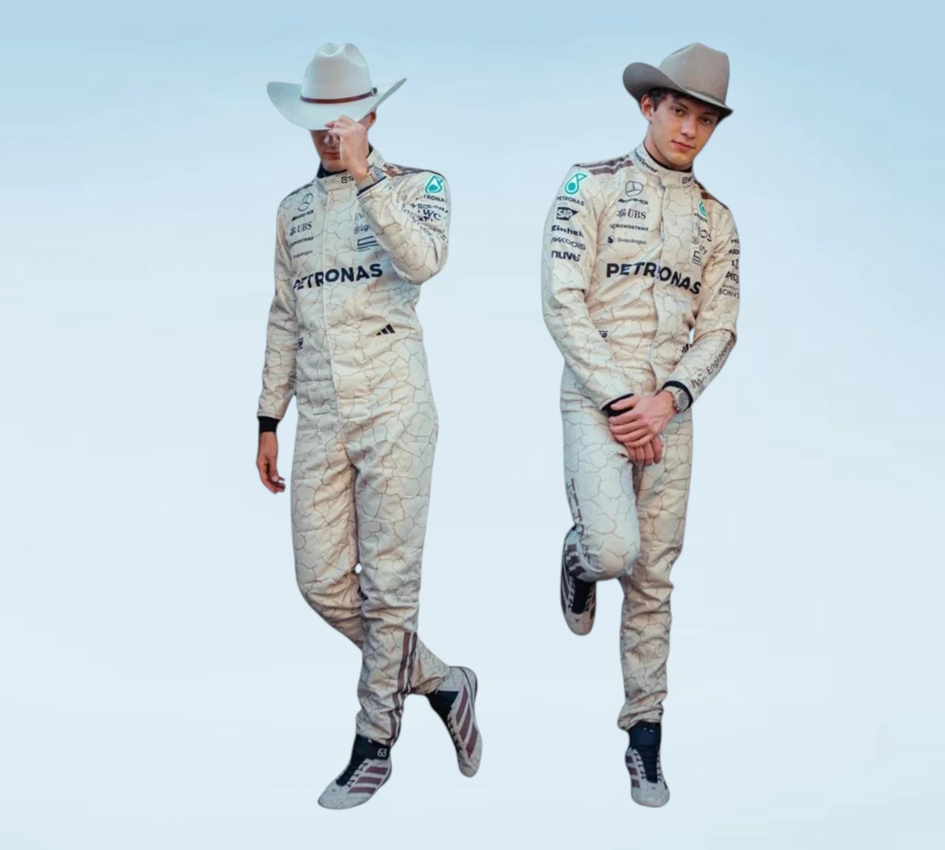 2025 George Russell & Andrea Kimi Antonelli Mercedes-AMG Petronas USA Austin GP F1 Racing Suit – Formula 1 Replica Racewear
