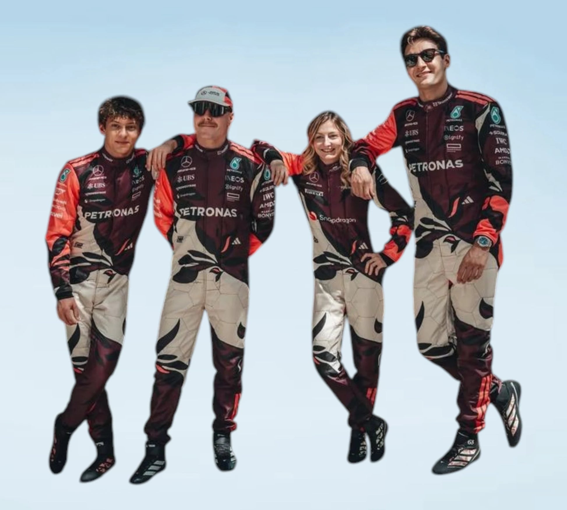 2025 Mercedes-AMG Petronas Team Replica F1 Racing Suit – Russell, Antonelli, Bottas & Pin
Mercedes-AMG Petronas 2025 Formula 1 Replica Racing Suit Driver Edition