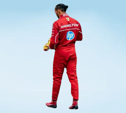 Lewis Hamilton Scuderia Ferrari HP Formula 1 Race Suit 2025 | Custom Racewear