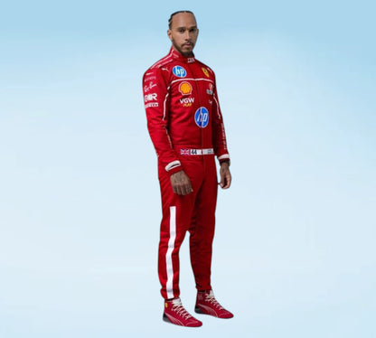 2025 Lewis Hamilton Ferrari F1 Race Suit | Scuderia Ferrari HP Racing Suit