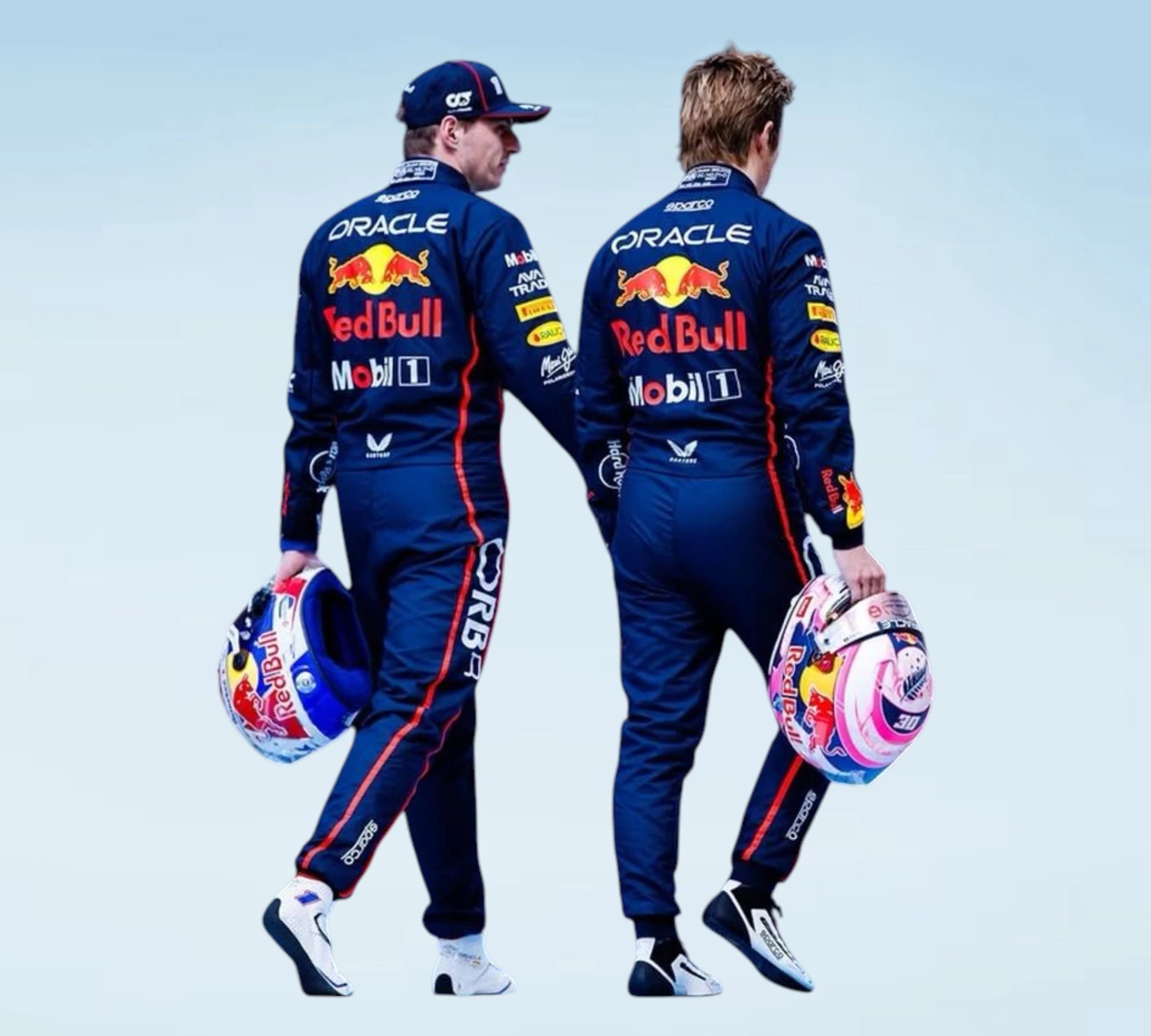 Max Verstappen & Liam Lawson Professional Inspired Racing Suit 2025
2025 Personalized Red Bull Formula 1 Racing Suit – Verstappen & Lawson
Premium 2025 Max Verstappen & Liam Lawson Red Bull Racewear