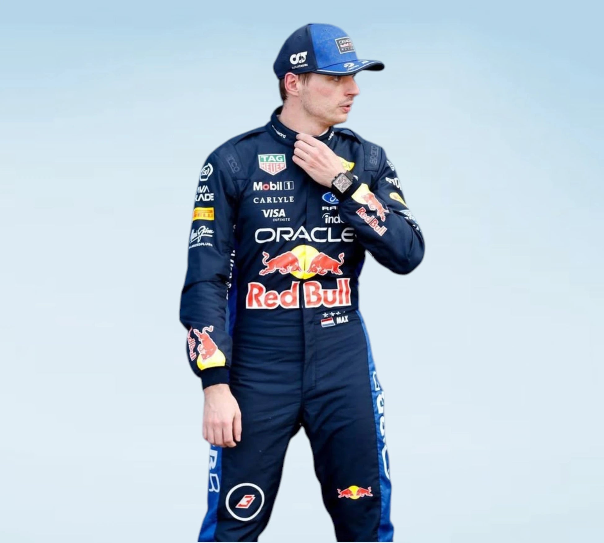 2025 Max Verstappen Red Bull Racing F1 Professional Personalized Inspired Racing Suit

Max Verstappen 2025 Oracle Red Bull Racing Replica Racing Suit – Professional Inspired Edition

2025 Max Verstappen Formula 1 Racing Suit | Personalized Red Bull Racewear