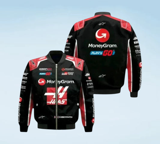 2025 Oliver Bearman Formula 1 Vintage Racing Jacket | Motorsport Team Style