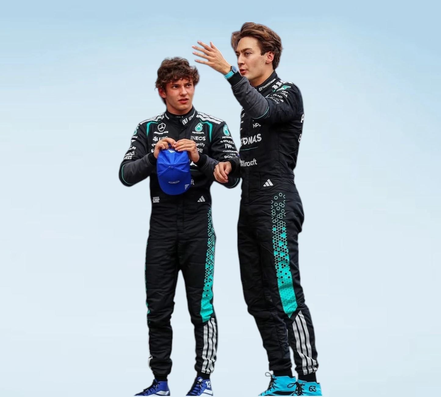 2026 Andrea Kimi Antonelli & George Russell Team Mercedes Professional Personalized Inspired F1 Racing Suit