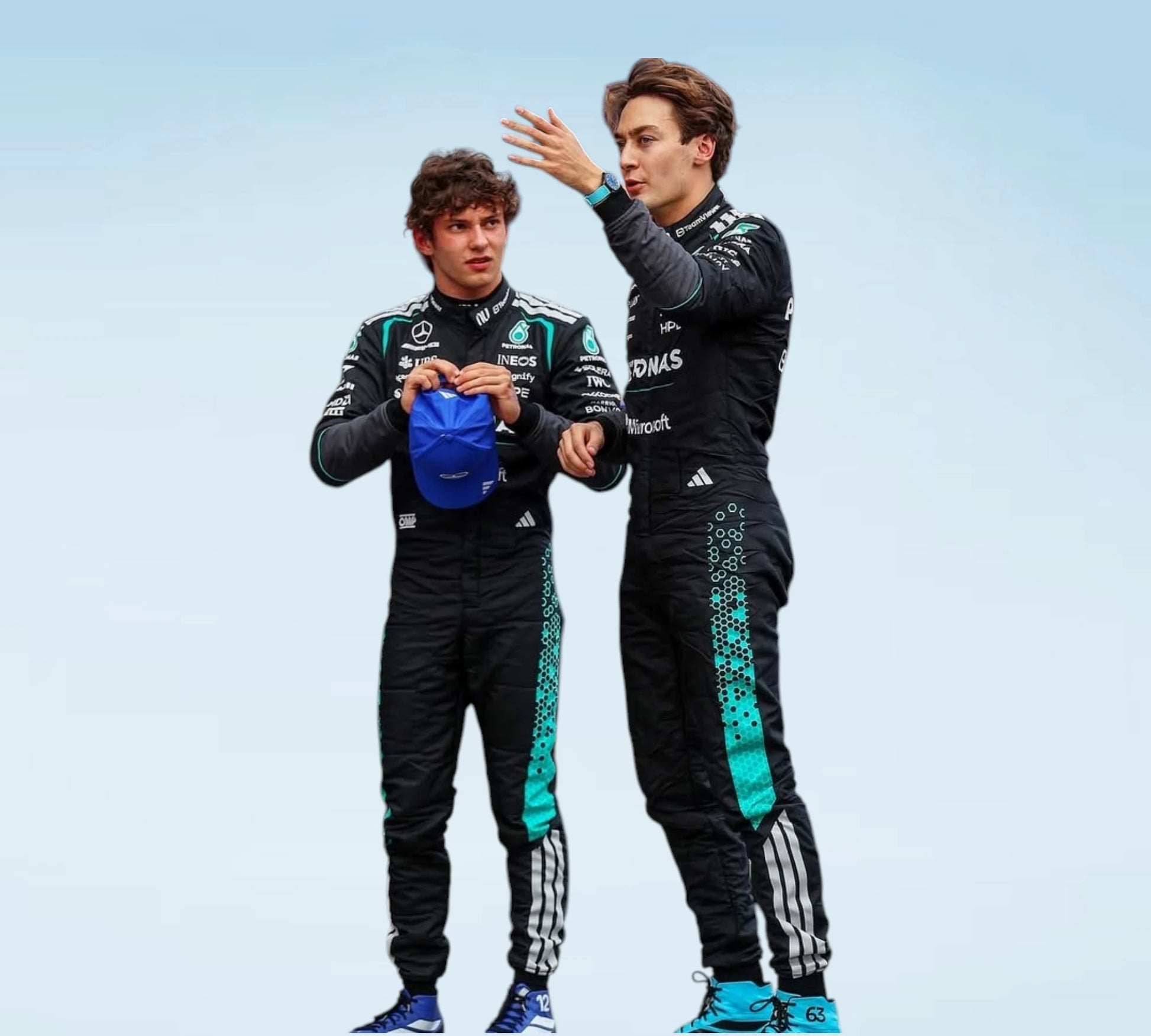 2026 Andrea Kimi Antonelli & George Russell Team Mercedes Professional Personalized Inspired F1 Racing Suit