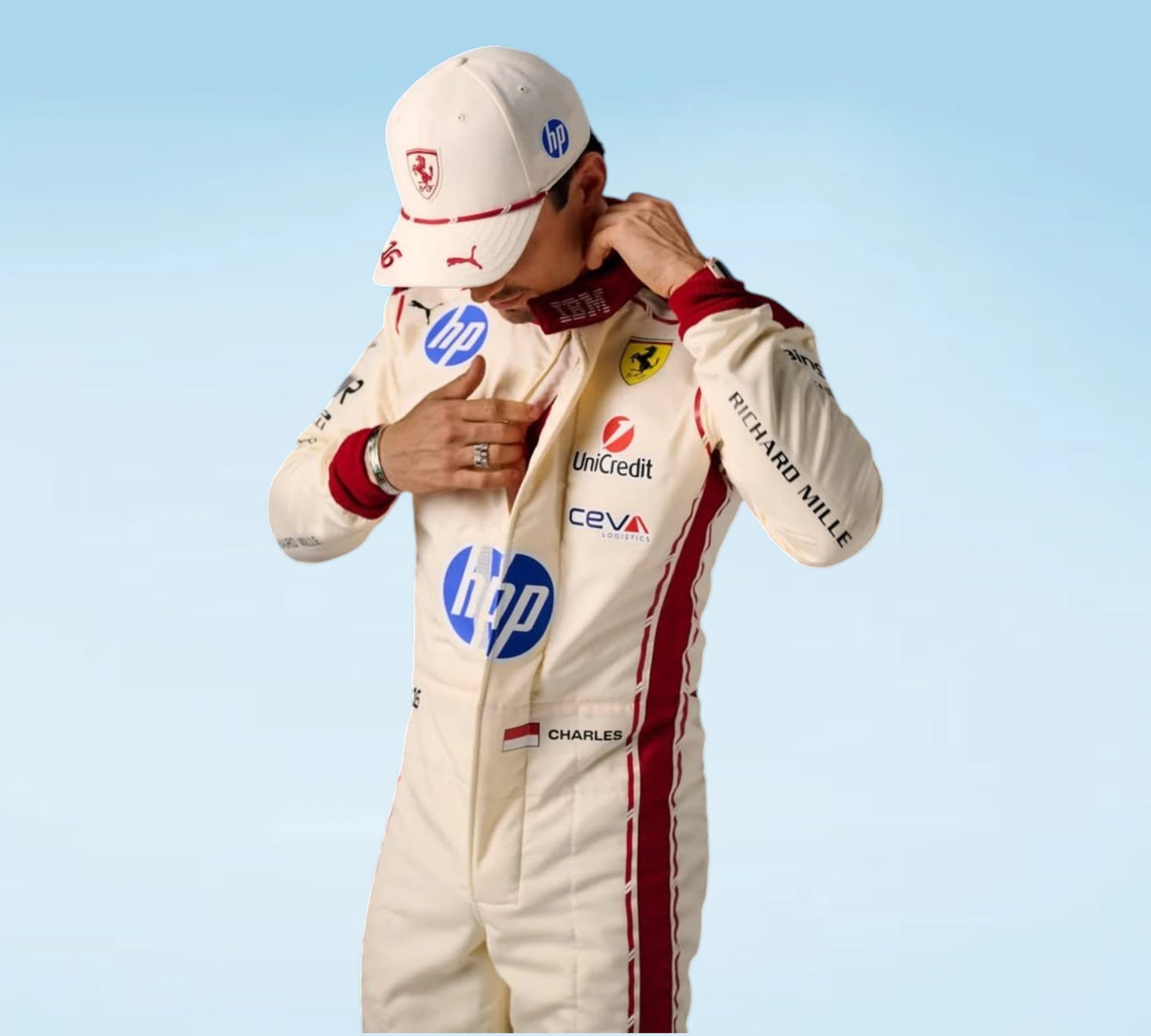 Charles Leclerc 2026 Monaco GP Ferrari F1 Personalized Inspired Racing Suit