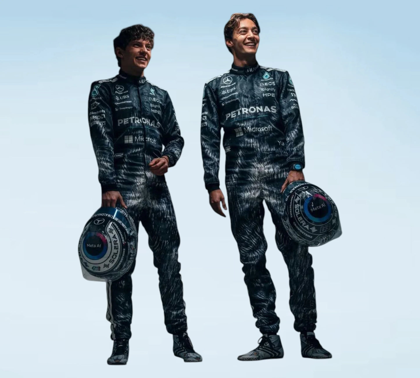 2026 George Russell & Kimi Antonelli Personalized Formula 1 Race Suit
Japanese Grand Prix 2026 F1 Racing Suit – George Russell & Antonelli