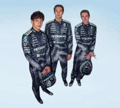 2026 Japanese GP Mercedes F1 Racing Suit – Russell & Antonelli Edition
Professional Inspired George Russell & Andrea Kimi Antonelli Racing Suit 2026