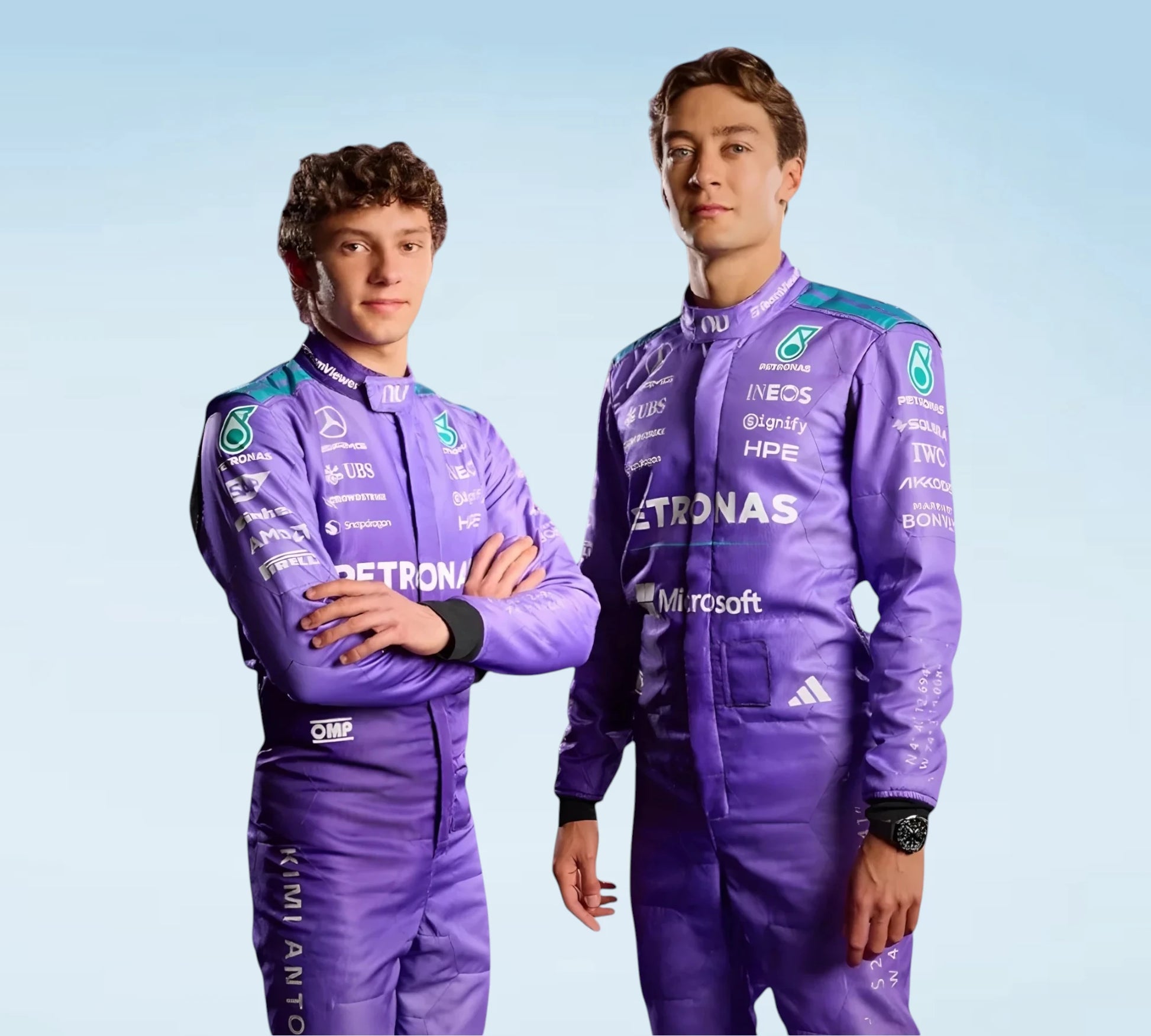 2026 Mercedes-AMG Petronas Miami GP Andrea Kimi Antonelli & George Russell F1 Replica Racing Suit