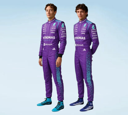 George Russell & Andrea Kimi Antonelli Miami GP 2026 Mercedes F1 Racing Suit
2026 Miami Grand Prix Mercedes-AMG Petronas Formula 1 Racing Suit