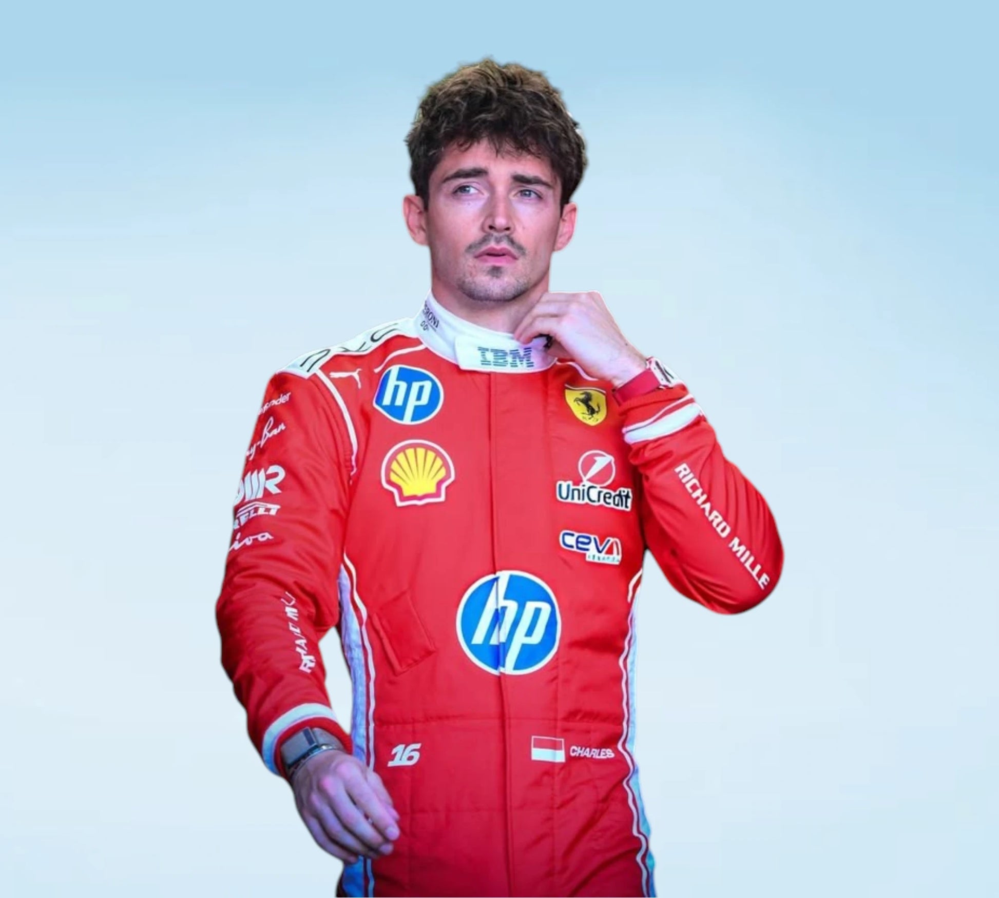 Charles Leclerc 2026 Ferrari Formula One Team Replica Suit
2026 Charles Leclerc Ferrari F1 Driver Replica Racing Suit