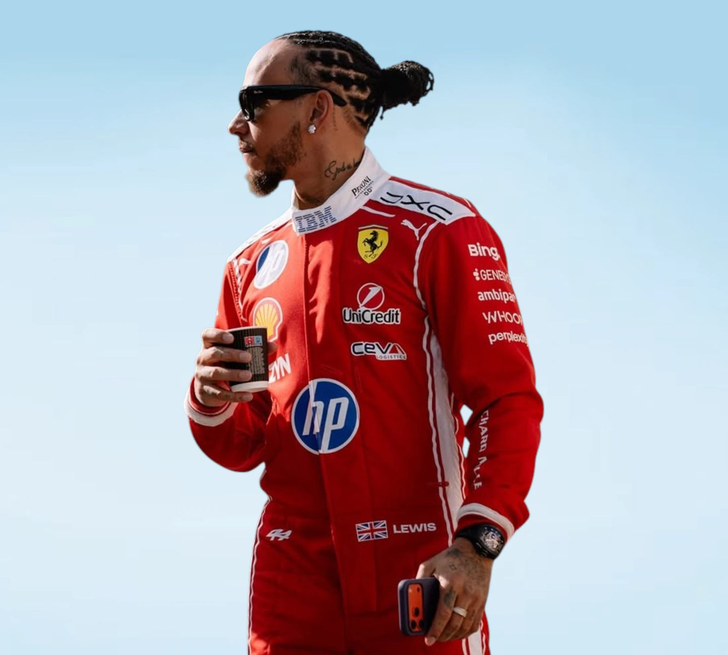 New 2026 Lewis Hamilton Scuderia Ferrari HP Replica F1 Race Suit