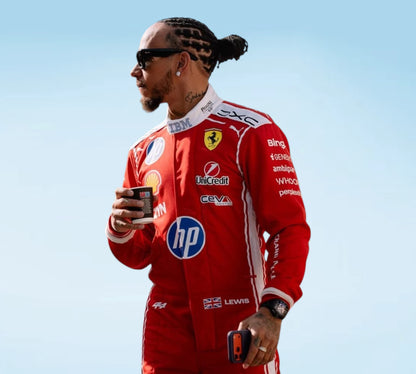 New 2026 Lewis Hamilton Scuderia Ferrari HP Replica F1 Race Suit
