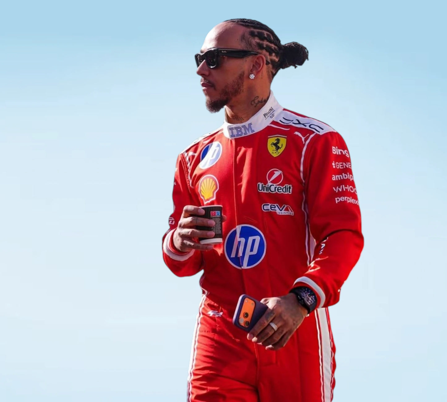 New 2026 Lewis Hamilton Scuderia Ferrari HP Replica F1 Race Suit