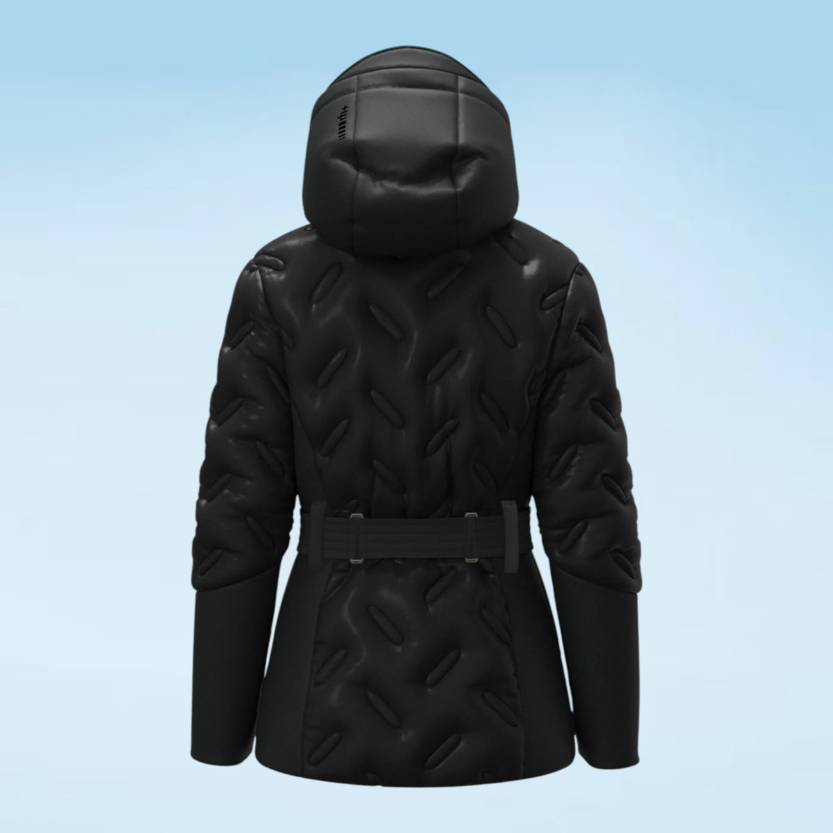 Black Puffer Jacket Hooded Winter Padded Softshell Jacket