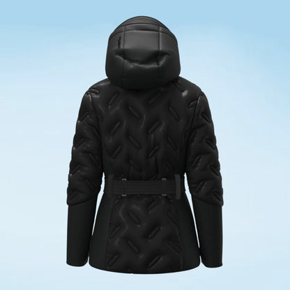 Black Puffer Jacket Hooded Winter Padded Softshell Jacket
