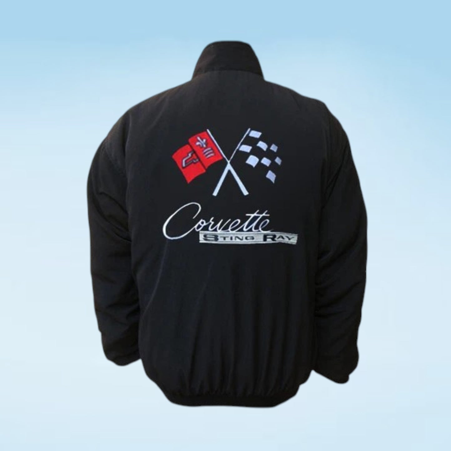 Corvette Stingray Jacket Black Motorsport Bomber Jacket Premium Automotive Outerwear