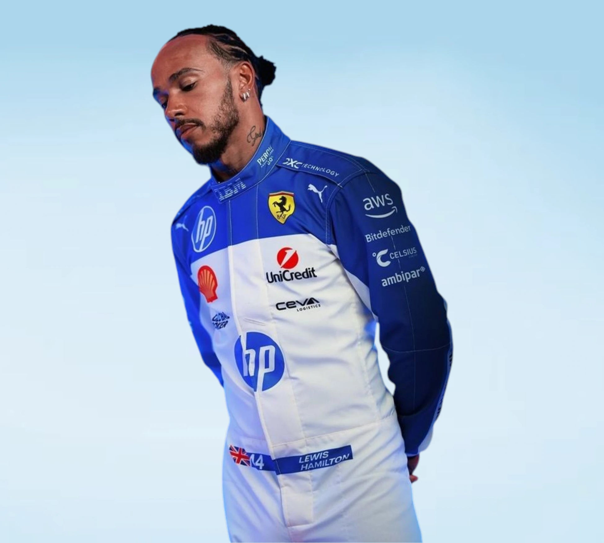 2025 Miami GP Lewis Hamilton Ferrari Race Suit | Scuderia Ferrari F1 Apparel
