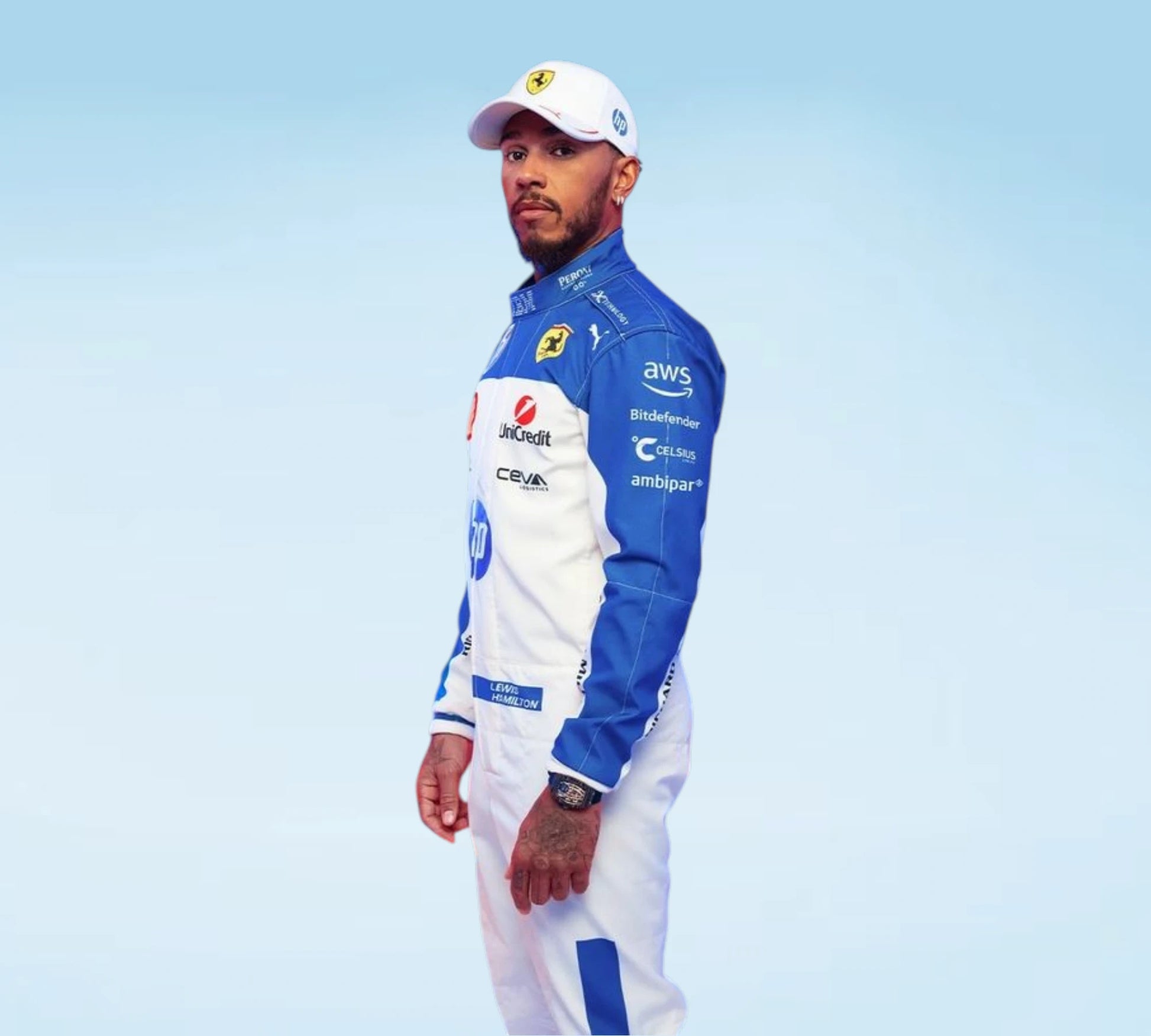 Lewis Hamilton 2025 Miami Grand Prix Ferrari F1 Racing Suit | Formula 1 Racewear