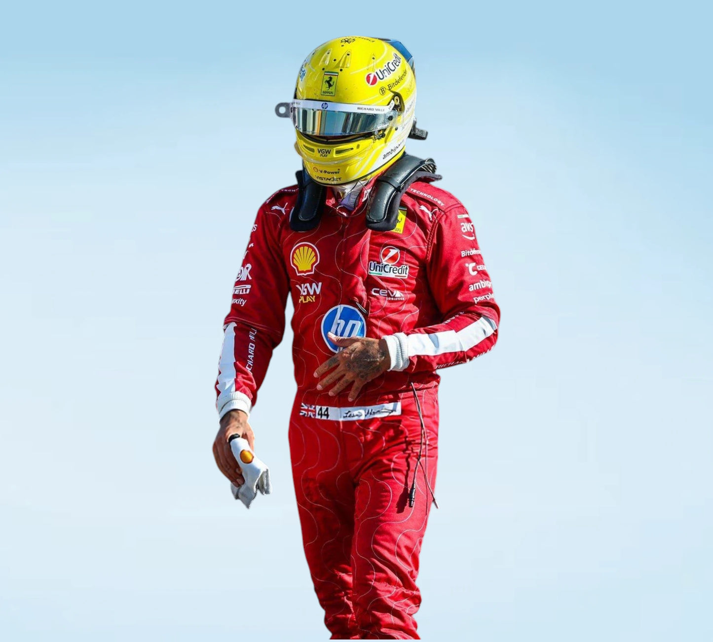 Shop the 2025 Lewis Hamilton Scuderia Ferrari HP Monza GP F1 Race Suit. Premium Formula 1-inspired racewear featuring high-quality materials, free custom name, number, flag or logo, and authentic motorsport styling for Ferrari and F1 fans worldwide.