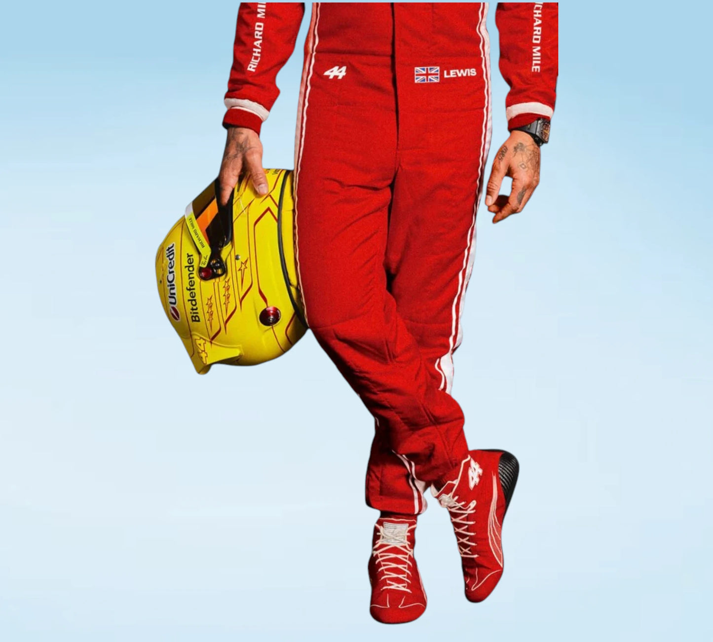 eplicates the one worn by Lewis Hamilton during the 2026 Formula 1 World Championship