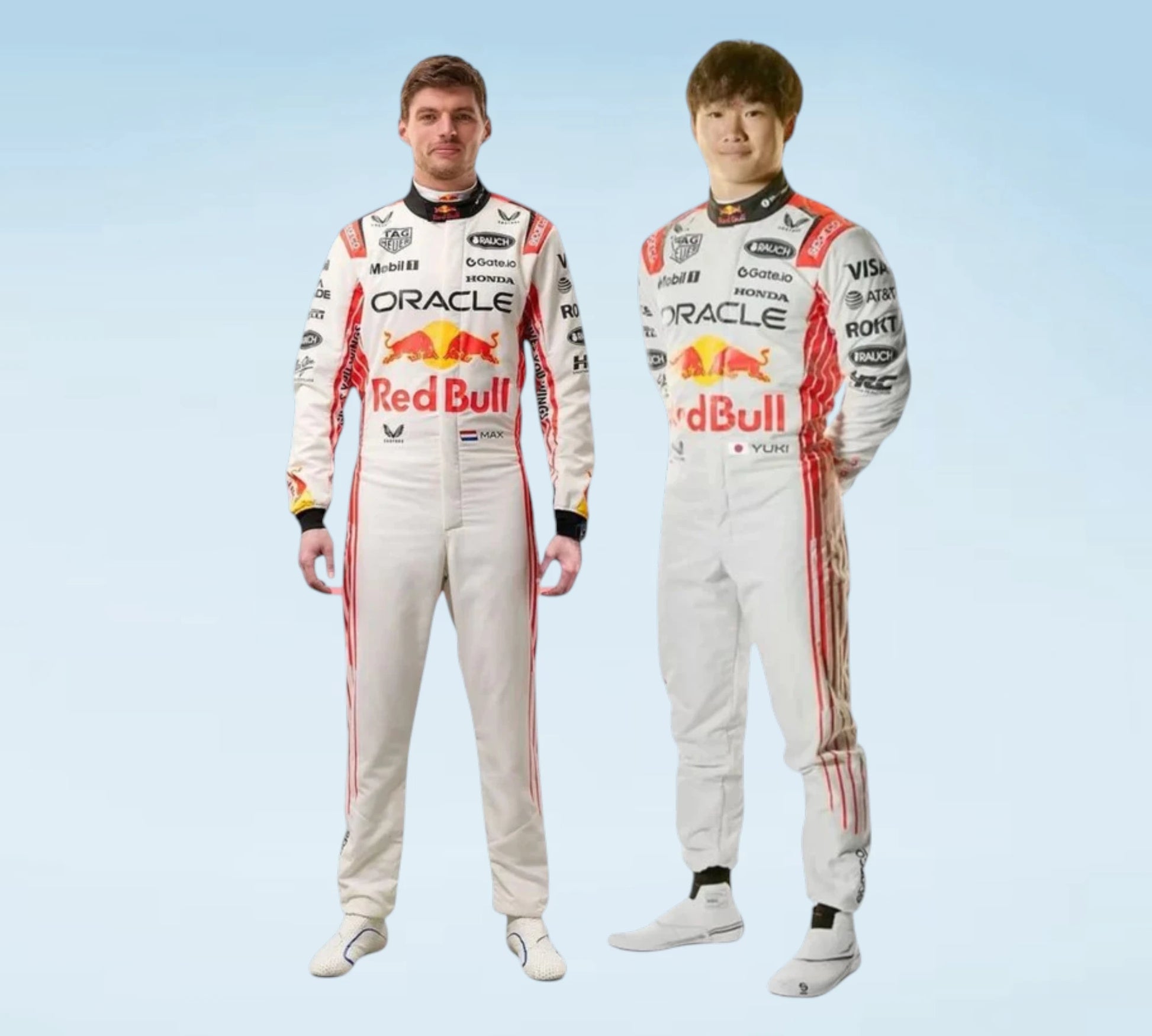 2025 Japanese GP Red Bull Racing Formula 1 Replica Suit
Max Verstappen & Yuki Tsunoda Personalized Red Bull F1 Race Suit