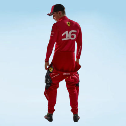 Charles Leclerc 2023 F1 racing suit replica for Ferrari fans