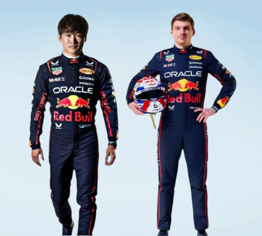 New 2025 Max Verstappen & Yuki Tsunoda Team Oracle Red Bull F1 Racing Suit – Professional Personalized Inspired