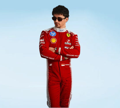 2026 Charles Leclerc Ferrari Replica F1 Race Suit | Scuderia Ferrari HP – Speedx Crafts