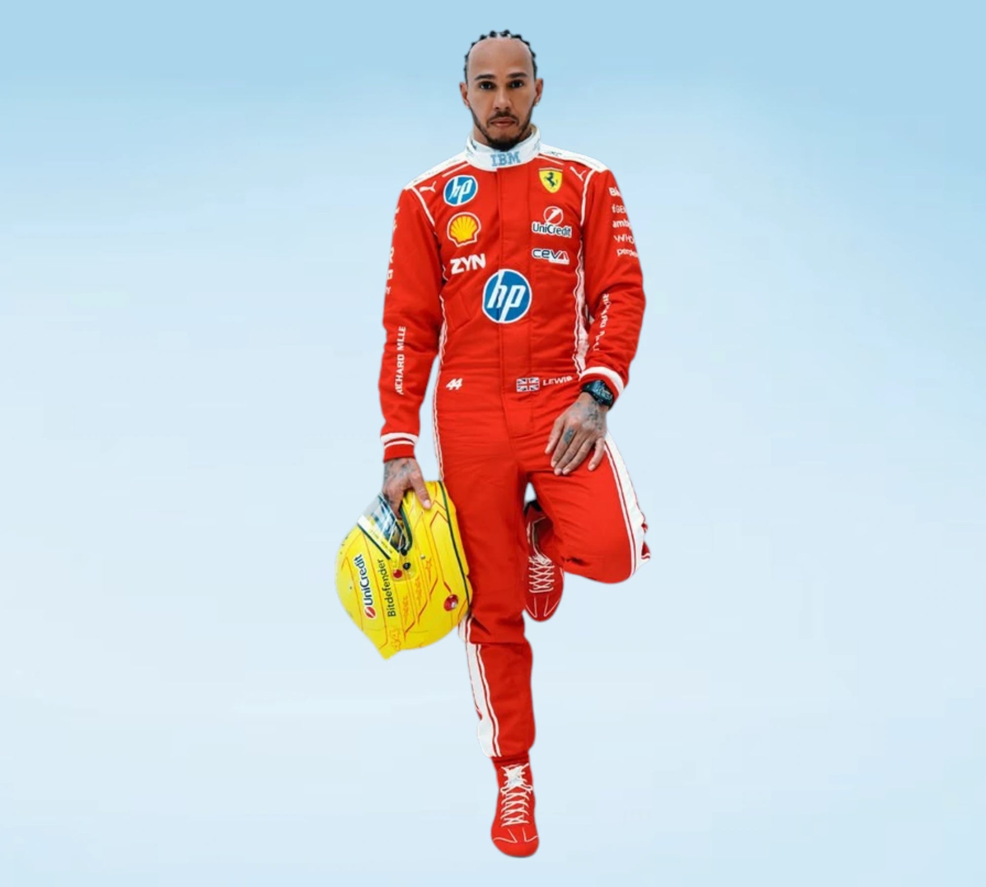 Experience Ferrari F1 style with the Lewis Hamilton 2026 Replica Racing Suit. Inspired by the official Scuderia Ferrari HP Formula One team racewear and available worldwide.