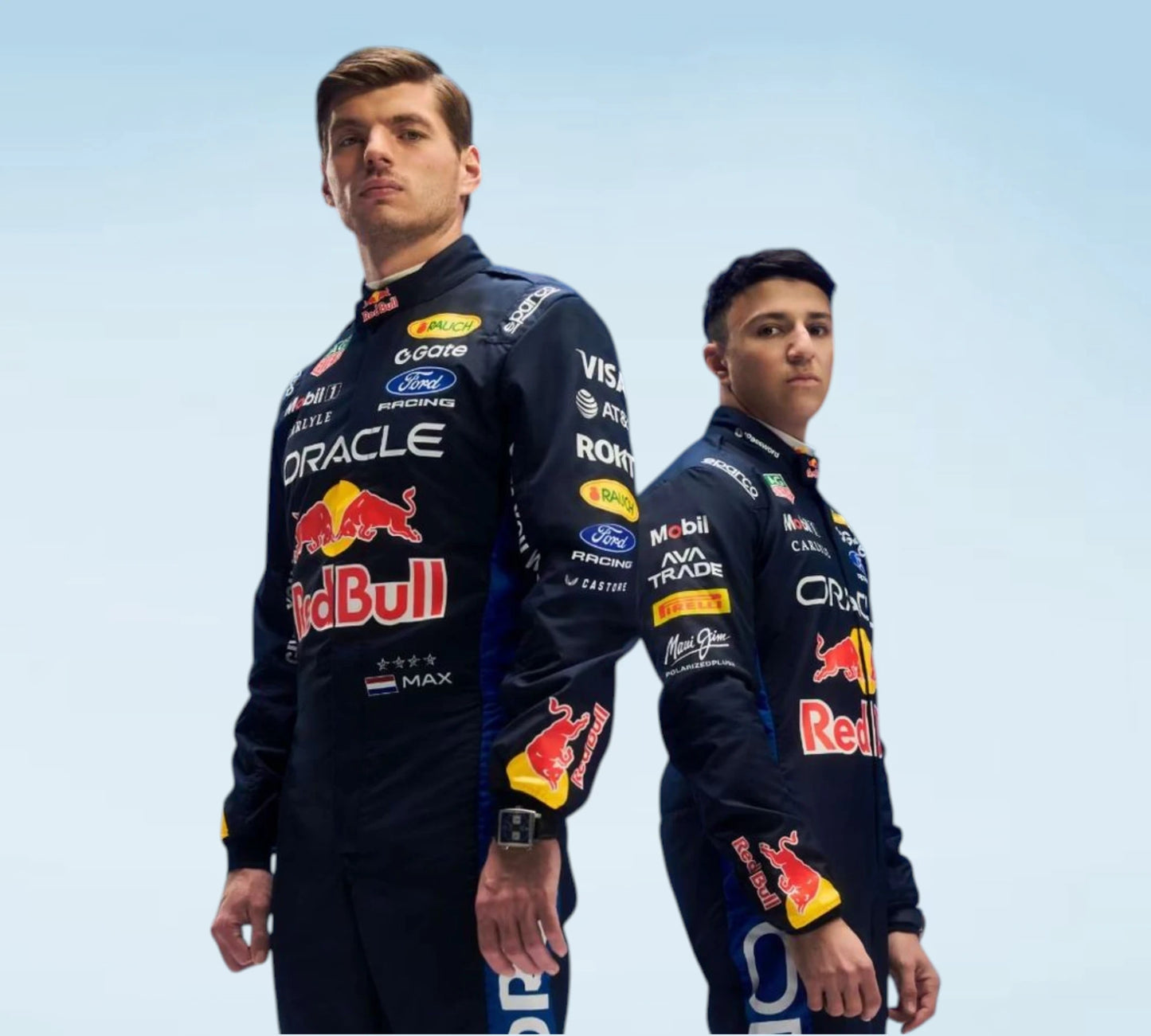 2026 Oracle Red Bull Racing F1 Suit – Verstappen & Hadjar
Max Verstappen & Isack Hadjar Formula 1 Inspired Racing Suit 2026
2026 Premium Red Bull Team F1 Replica Racewear – Verstappen & Hadjar