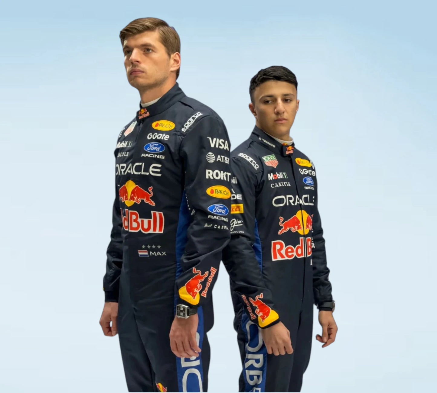 Professional Motorsport Racing Suit – Max Verstappen & Isack Hadjar
2026 Max Verstappen & Isack Hadjar Oracle Red Bull Racing Suit
Custom Inspired Red Bull F1 Racing Suit 2026 – Verstappen & Hadjar