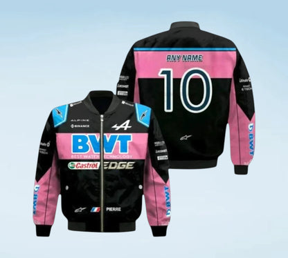 New 2023 Pierre Gasly BWT Alpine Formula 1 Vintage Racing Jacket